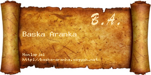 Baska Aranka névjegykártya